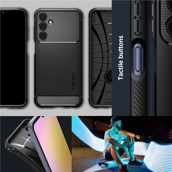 Spigen Rugged Armor kryt Samsung Galaxy A25 5G matne čierny - Puzdra - Obrázok 89V3000N01