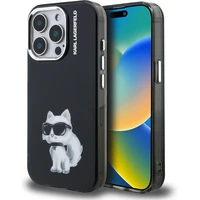 Karl Lagerfeld IML Aquarelle Chúpette kryt iPhone 15 Pro Max čierny - Puzdra