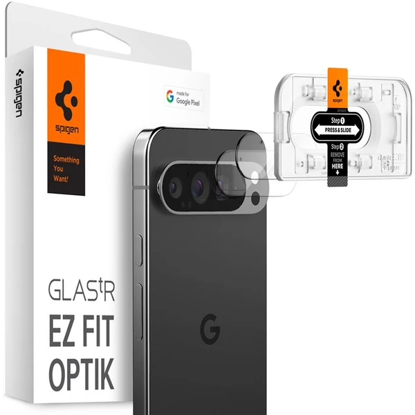 Spigen Glass tR EZ Fit Optik 2 Pack tvrdené sklo na fotoaparát Google Pixel 9 Pre číre - Ochranné fólie a sklo - Hlavný obrázok
