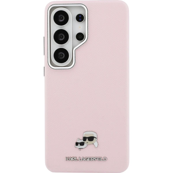 Karl Lagerfeld zrnité PU kožené púzdro K&CH Heads Magnetické kryt Samsung Galaxy S26 Ultra ružový - Puzdra - Obrázok 89bbddc891cd4b1d80a7ac29938508ea