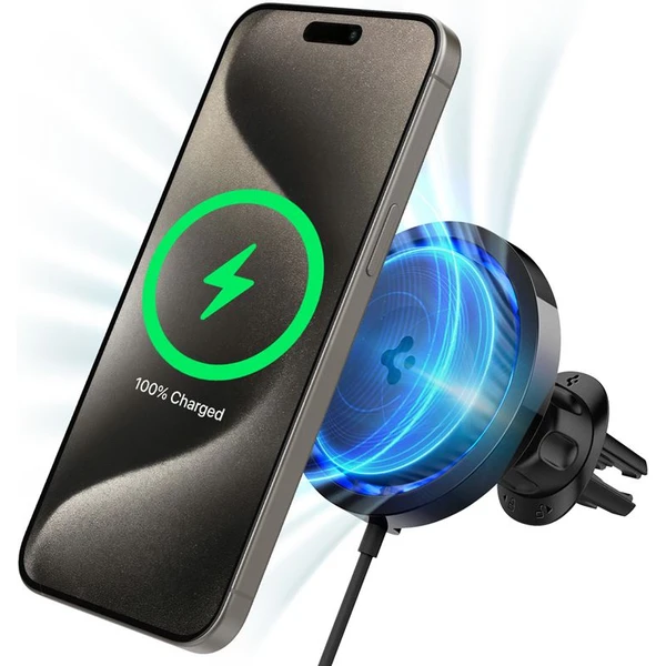 Spigen OneTap Pro 3 Cryomax Air Vent MagSafe držiak do auta s chladením, čierny - Držiaky - Hlavný obrázok