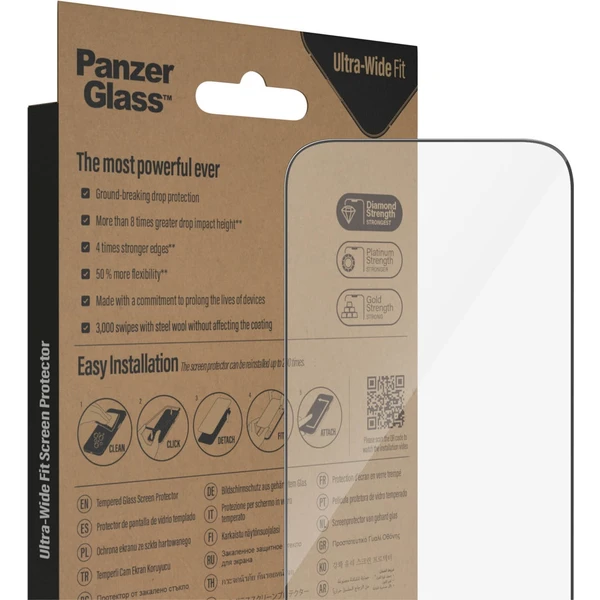 PanzerGlass™ Ultra-Wide Fit sklo iPhone 14 Pro s inštalačným rámčekom - Ochranné fólie a sklo - Obrázok 8AKG100501