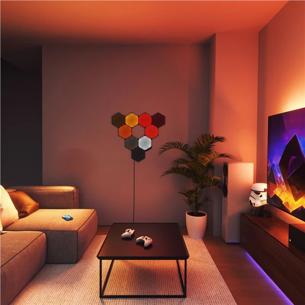 Nanoleaf Shapes v limitovanej edícii Black Hexagons Starter Kit 9 Panels - Inteligentné osvetlenie - Obrázok 8AQ2000J01