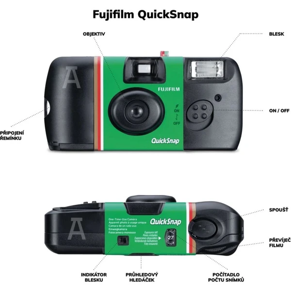 FujiFilm Quicksnap 400 jednorazový fotoaparát (135/27) - Fotoaparáty - Obrázok 8ATF000P01