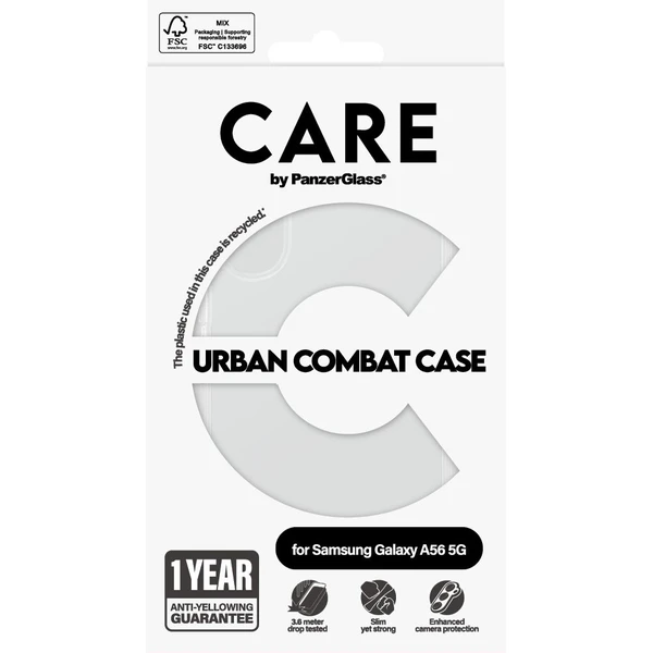 PanzerGlass® CARE kryt Samsung Galaxy A56 5G Urban Combat číry - Puzdra - Obrázok 8AUC000K01