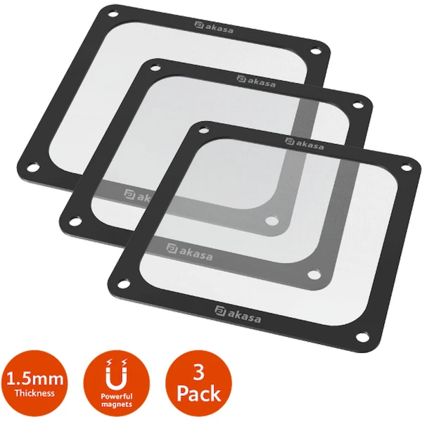 AKASA 120mm Strong Magnetic PC Fan Filter - Prachové filtre a mriežky - Obrázok 8BBJ000K01