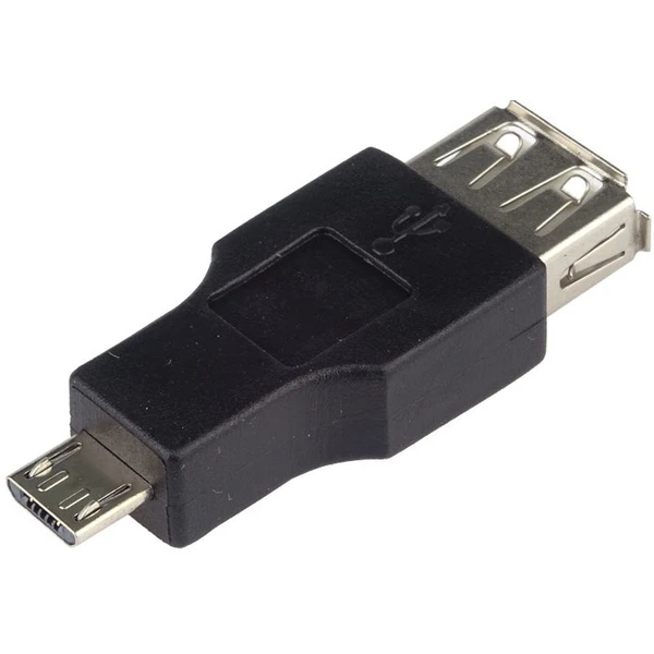 PremiumCord MicroUSB-B/USB-A redukcia čierna - Káble a redukcie - Hlavný obrázok