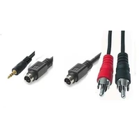 PremiumCord S-Video + 3,5mm/S-Video + 2x Cinch kábel 2m čierny - Káble a redukcie