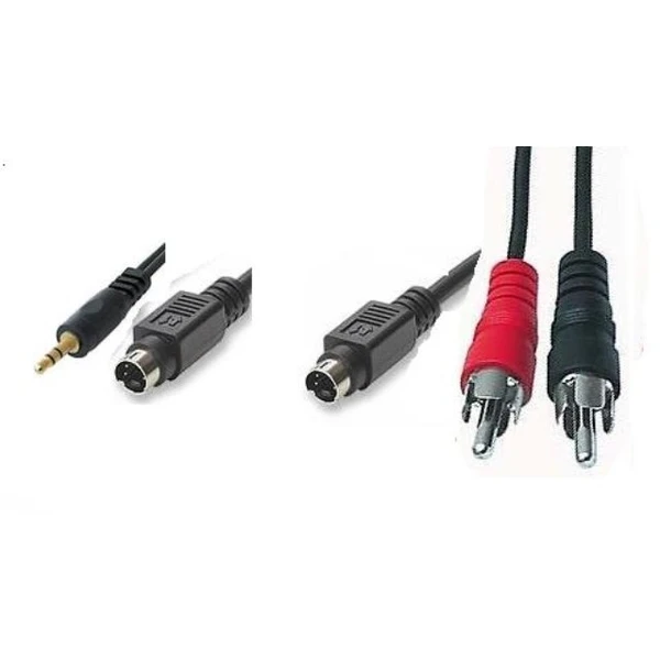 PremiumCord S-Video + 3,5mm/S-Video + 2x Cinch kábel 2m čierny - Káble a redukcie - Hlavný obrázok