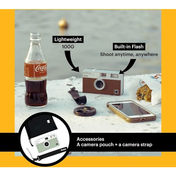 Kodak EKTAR H35 Half Frame fotoaparát šalviový - Fotoaparáty - Obrázok 8CO0000L01