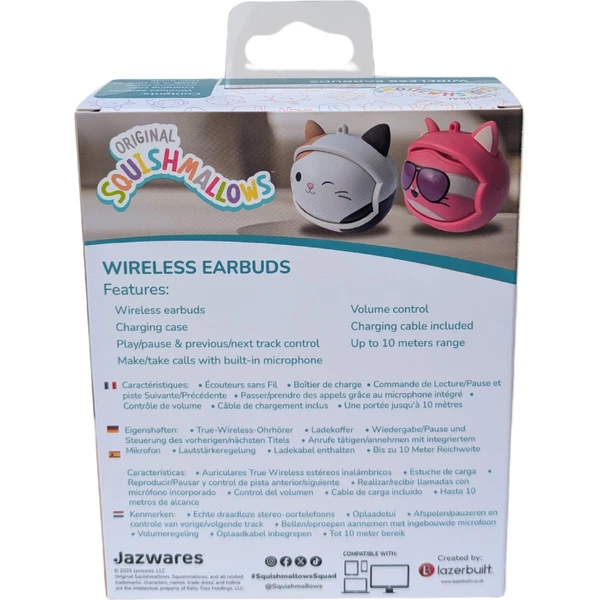 Lazerbuilt Spin TWS slúchadlá Squishmallows - Cameron - Slúchadlá - Obrázok 8DBG000K01