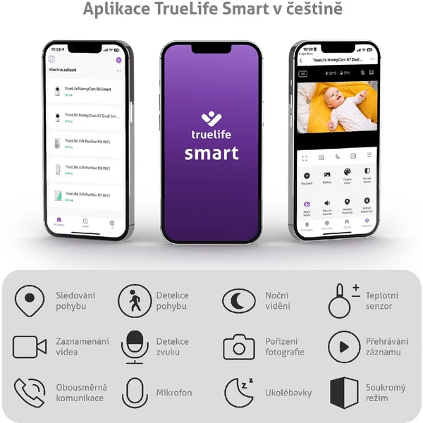 TrueLife NannyCam R7 Dual Smart detská pestúnka - Kamery - Obrázok 8EE0000N01