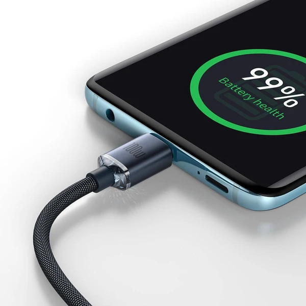 Baseus CAJY000701 Crystal Shine Series Dátový Kábel USB-C - USB-C 100W 2m Black - Káble - Obrázok 8ERL100501