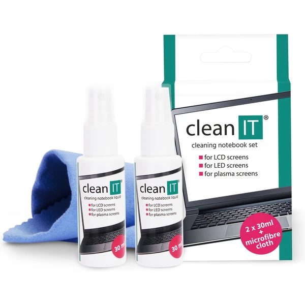 CLEAN IT čistiaci roztok na obrazovky s utierkou, 2x30ml (CL-182) - Čistiace roztoky - Hlavný obrázok