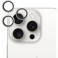Epico hliníkové ochranné sklo na šošovky fotoaparátu pre iPhone 15 Pro / 15 Pro Max strieborná - Ochranné fólie a sklo