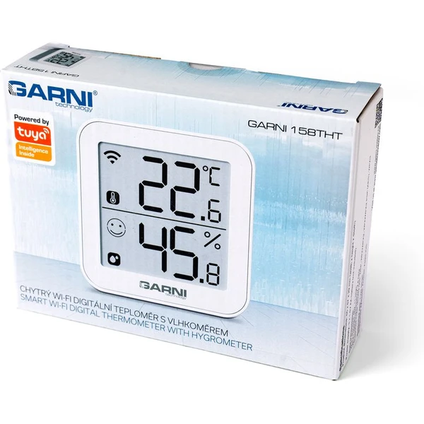 GARNI 158THT šikovný vnútorný teplomer s vlhkomerom biely - Meteorologické stanice - Obrázok 8FJG000K01