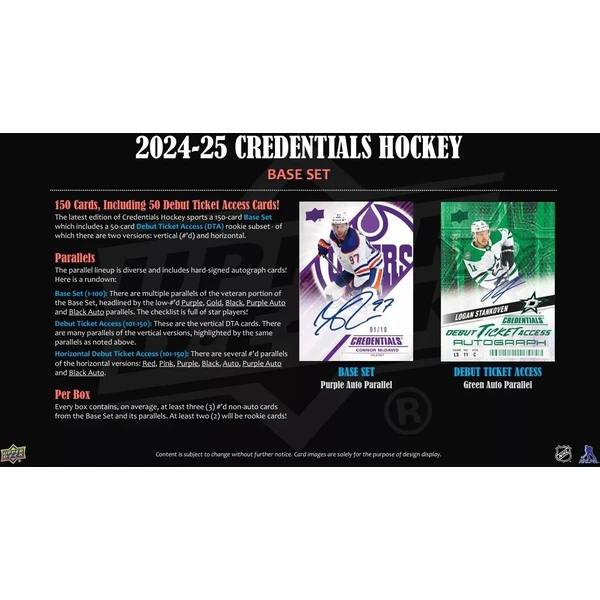 Hokejové karty 2024-25 Upper Deck Credentials Hockey Hobby Box - Hokejové karty - Obrázok 8FSE000K01