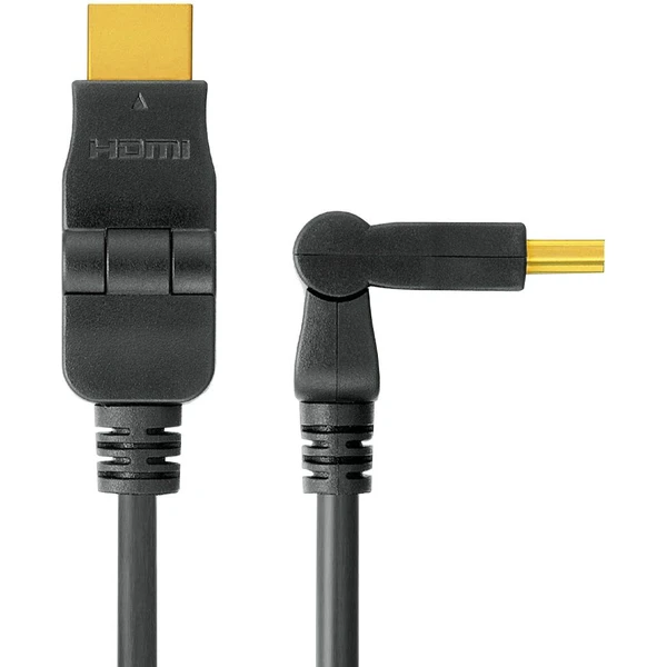 PremiumCord HDMI/HDMI kábel s otočnými konektormi 5m čierny - Káble a redukcie - Hlavný obrázok