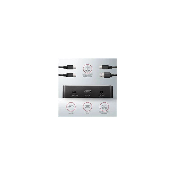 AXAGON Dokovacia stanica pre 2x M.2 SATA - USB-C 3.2 Gen 2 - Externé boxy - Obrázok 8H60700301