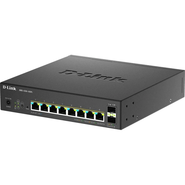 D-link 8-Port 2.5G BASE-T PoE, 2-port 10G SFP+ a 2-port 10G RJ45 Smart Managed Switch - Switche - Obrázok 8ICL000K01