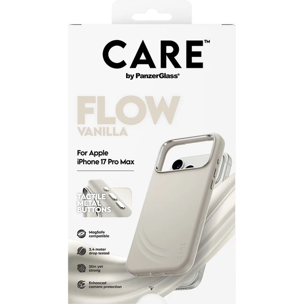 PanzerGlass® CARE Flow kryt s MagSafe Apple iPhone 17 Pro Max Vanilla - Puzdra - Obrázok 8IDH000K01
