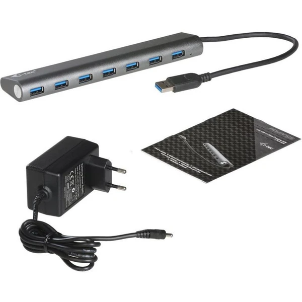 iTec USB 3.0 Hub 7-Port so sieťovým zdrojom - USB huby - Obrázok 8J62000301