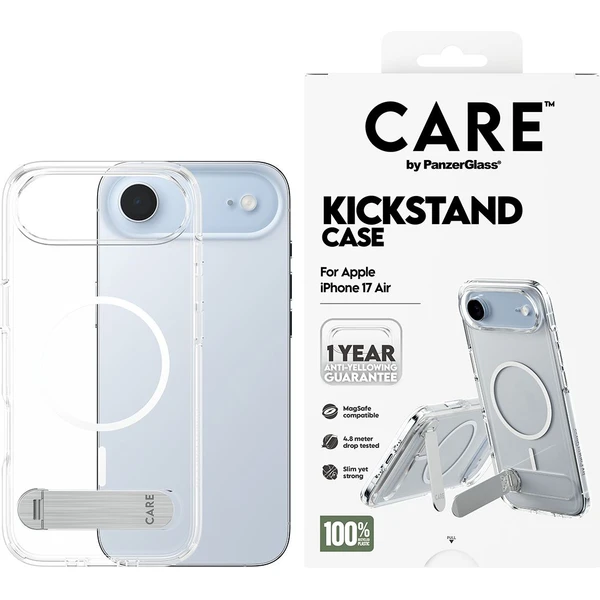 PanzerGlass® CARE Kickstand kryt s MagSafe Apple iPhone Air strieborný/biely - Puzdra - Obrázok 8JDH000K01
