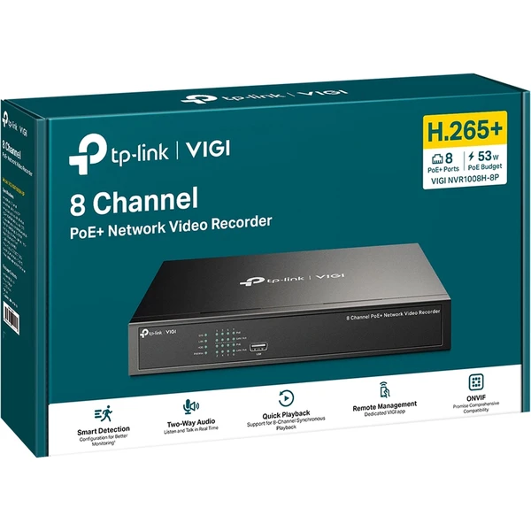 TP-Link VIGI NVR1008H-8P sieťový videorekordér - Sieťové rekordéry - Obrázok 8JO8G00101