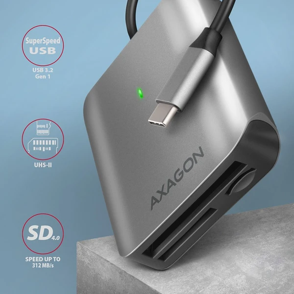 AXAGON CRE-S3C USB-C čítačka pamäťových kariet - Čítačky pamäťových kariet - Obrázok 8JOA000601