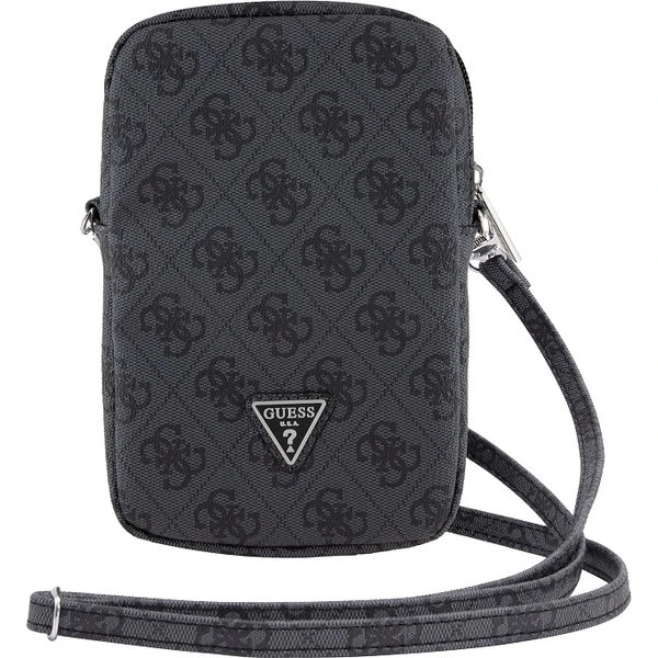 Guess PU 4G Triangle Logo Wallet Phone Bag Zipper čierny - Popruhy a crossbody - Obrázok 8JU0000P01