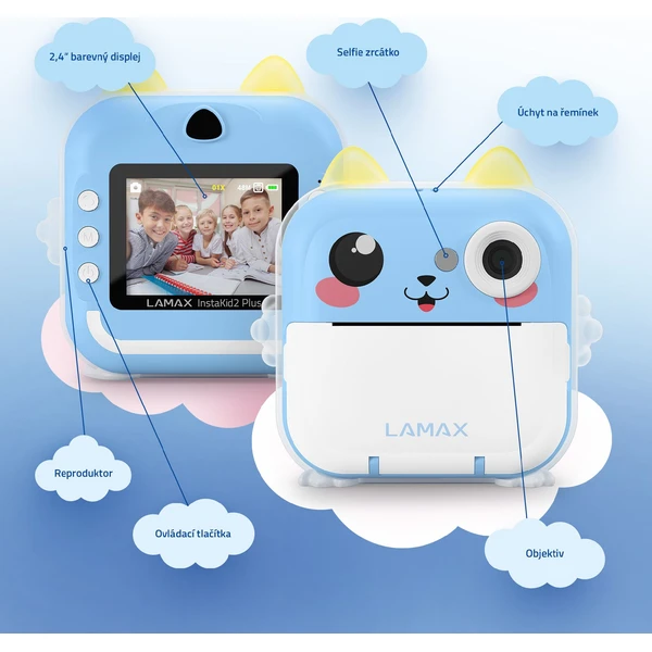 LAMAX InstaKid2 AI Plus detský fotoaparát modrý - Fotoaparáty - Obrázok 8KSL000K01