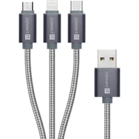 CONNECT IT Wirez 3v1 napájací kábel 1,2m čierny - Káble a redukcie