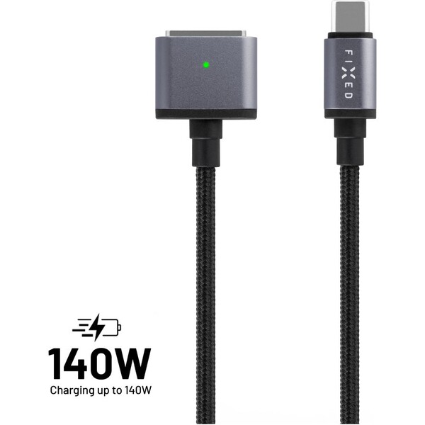 E-shop Opravený napájací kábel USB-C/MagSafe 3 140W 2m sivý