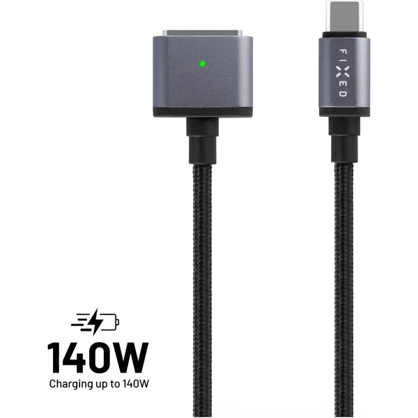 Opravený napájací kábel USB-C/MagSafe 3 140W 2m sivý - Káble a redukcie - Hlavný obrázok