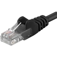PremiumCord RJ45/RJ45 Cat6 UTP prepojovací kábel 7m čierny - Káble a redukcie