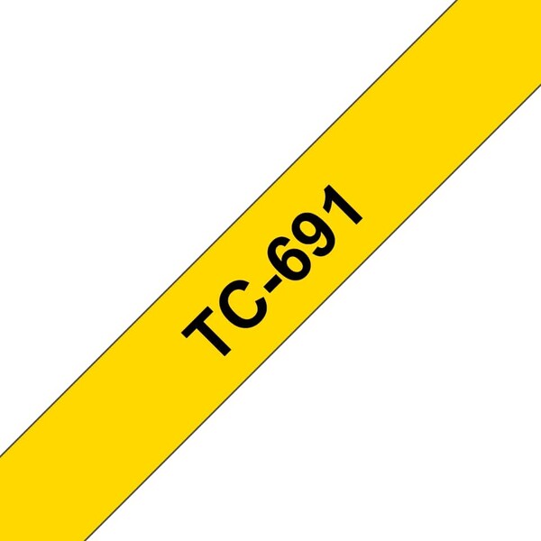 Brother TC-691 páska čierna na žltom 9 mm