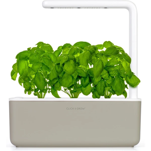 Click and Grow Smart Garden 3 šikovný kvetináč + 3ks kapsúl so semienkami bazalky béžový - Kvetináče - Hlavný obrázok