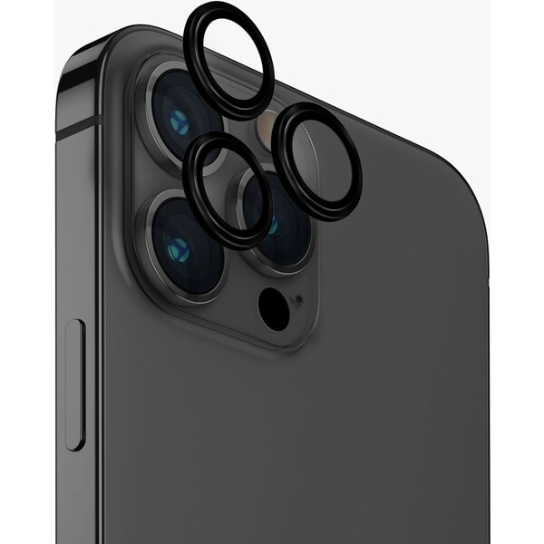 UNIQ OPTIX IPHONE 15 PRE MAX (2023) 6.7 ALUMINIUM CAMERA LENS PROTECTOR - MIDNIGHT (BLACK)
