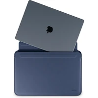 Epico Leather Sleeve pre Macbook Pro 13,3"/Air 13"/Air 13,6" tmavomodrý - Puzdra