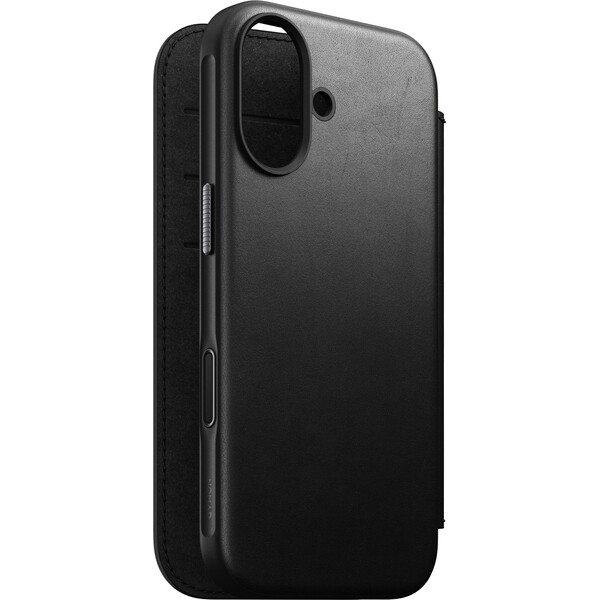 Nomad Modern Leather Folio MagSafe kožené púzdro iPhone 17 Black