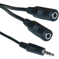 PremiumCord 3,5mm/2x 3,5mm kábel 2m čierny - Káble a redukcie