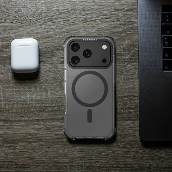 Cubenest MagPro Strong Guard MagSafe kryt iPhone 17 Pro čierny - Puzdra - Obrázok 8RBK000K01