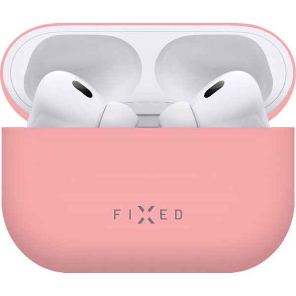 FIXED Silky silikónové púzdro pre Apple AirPods Pro/Pre 2 ružové