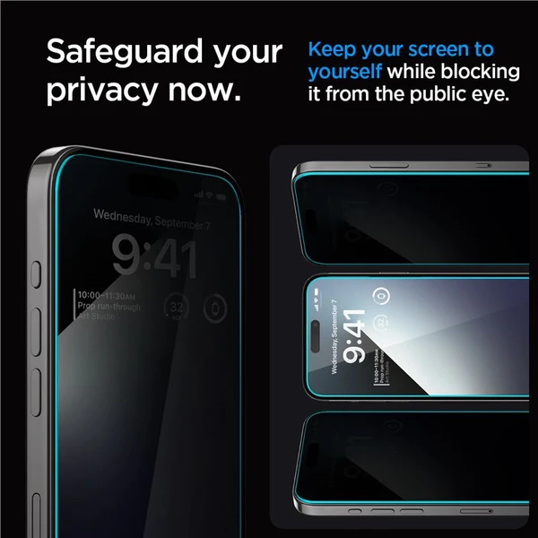Spigen Glass tR EZ Fit Privacy 2 Pack tvrdené sklo iPhone 15 Pro Max číre - Ochranné fólie a sklo - Obrázok 8YY8000601