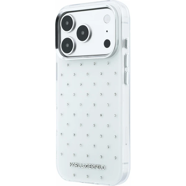 Karl Lagerfeld IML Rhinestones Allover Magsafe Zadný kryt pre iPhone 18 Pro Max White - Puzdra - Obrázok 8a08e6e6ca3a44ceacd6239ec57e8129