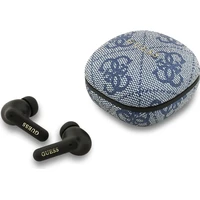 Guess PU 4G Metal Logo ENC TWS bezdrôtová slúchadlá modrá - Slúchadlá
