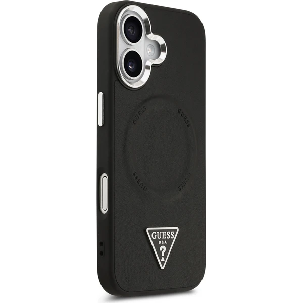 Guess PU Leather Triangle Logo MagSafe kryt iPhone 17 čierny - Puzdra - Obrázok 8a33f6947c854aa69031efe14a630e57