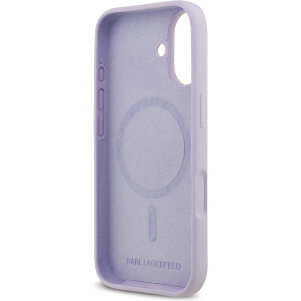 Karl Lagerfeld Liquid Silicone Karl a Choupette MagSafe kryt iPhone 17 fialový - Puzdra - Obrázok 8a3d3dd3f051406c9071d07d477933a9