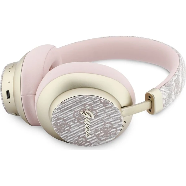 Guess PU 4G Gold Script Metal Logo ENC Bezdrôtová Slúchadlá Pink - Slúchadlá - Obrázok 8a412048febd44c78f47efb21a67cd94