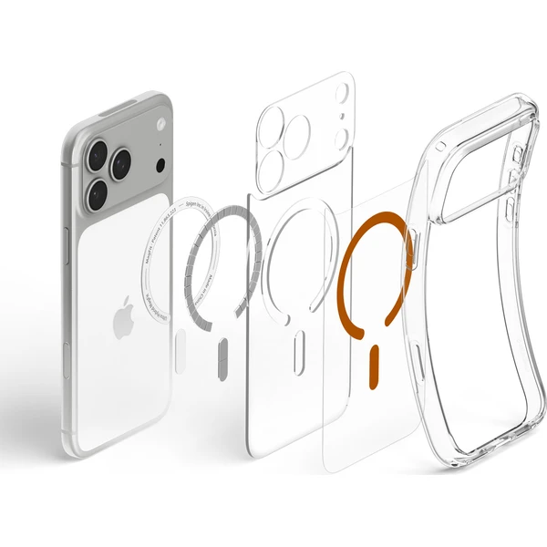 Spigen Ultra Hybrid MagSafe kryt iPhone 18 Pro/17 Pro clear orange - Puzdra - Obrázok 8a6880d4cb84443f826bcc9b4f121748